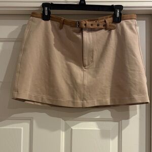 American Eagle Outfitters Beige Mini Skort with Belt
